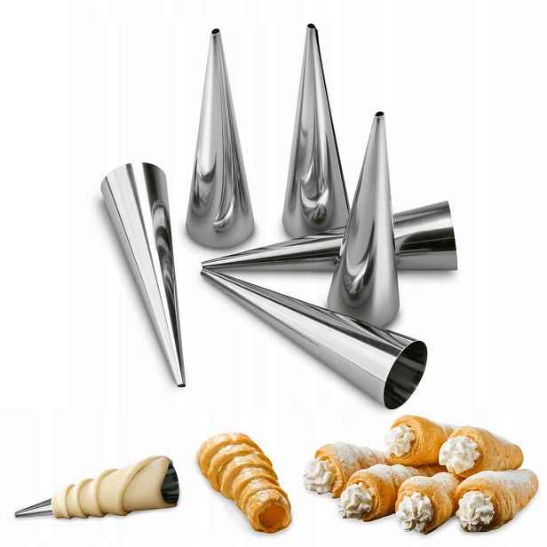 Royal Kitchen Kovová forma na kornoutky 11x3,5cm, 12ks, 29384