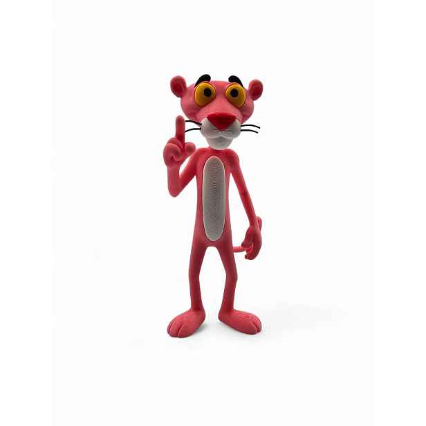 Růžová figurka sběratelská pantera Dekorace 19,5 cm
