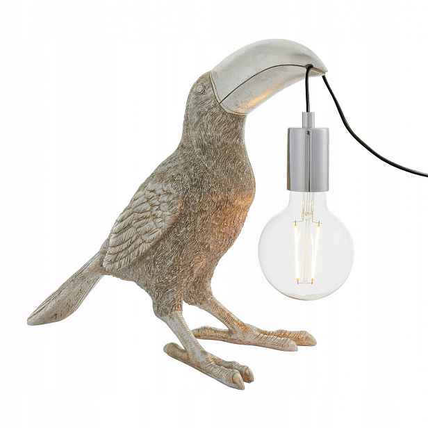 Stolní lampa Toucan E 27 1x10W Led Endon stříbrná