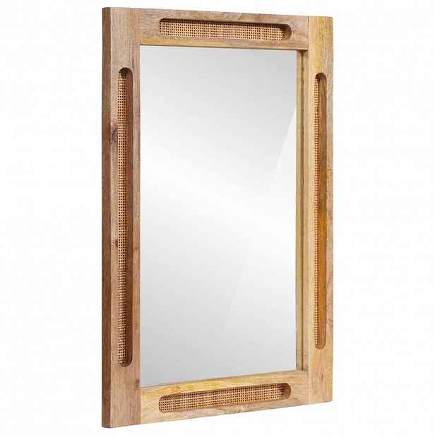 vidaXL Koupelnové zrcadlo Hnědá 50 x 2,5 x 70 cm Masivní mangové dřevo