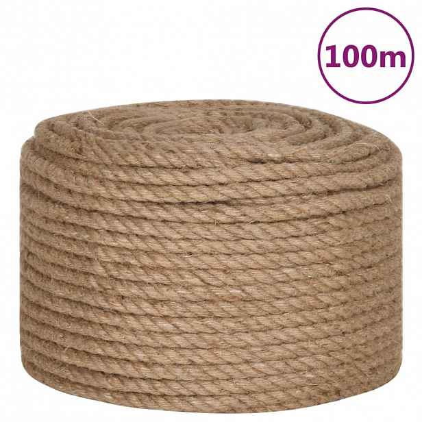 vidaXL Lano 100% juta 12 mm 100 m