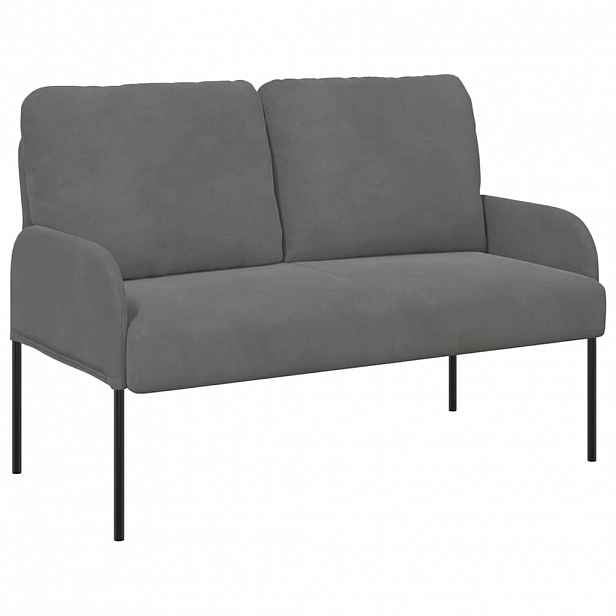 vidaXL Pohovky s polštářem 110cm Tmavě šedá Překližka