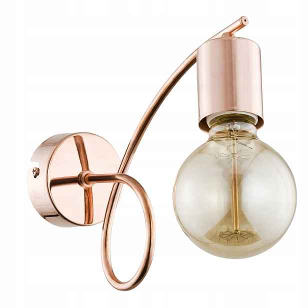 Měděná nástěnná lampa do ložnice obývacího pokoje, moderní loft, kovová Alfa