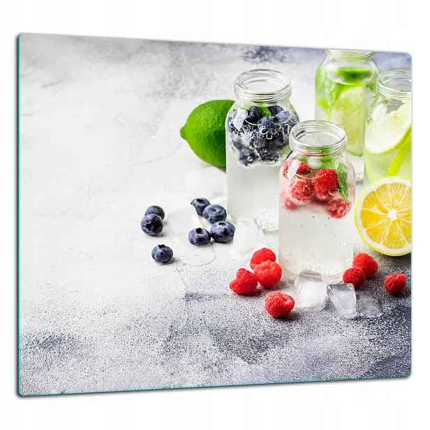 Skleněná Ochranná Deska Panel Lepidlo 65x60 Ovoce