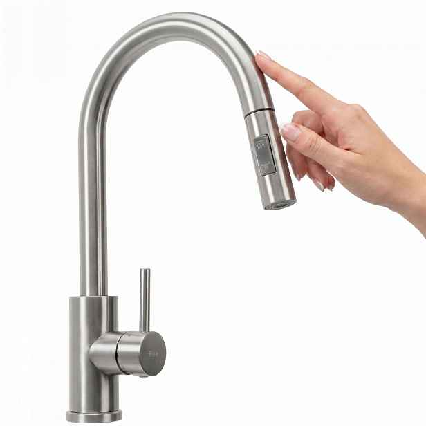 Dotyková Kuchyňská Baterie Rea Fresh Touch Nikl Stojící Vytahovací Sprcha