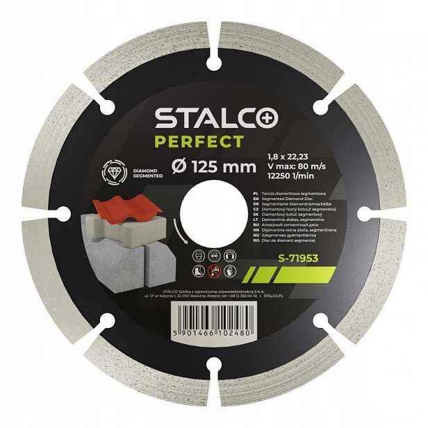 Kotouč diamantový řezný, segmentový, ø 180 mm, Stalco Perfect