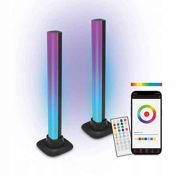 Ksix 2 světelné lišty, 5W, 35lmn, Rgbic, WiFi, dálkové ovládání