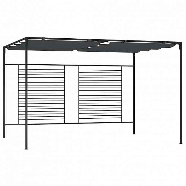 vidaXL Altán se zatahovací střechou 4x3x2,3 m antracitový 180 g/m²