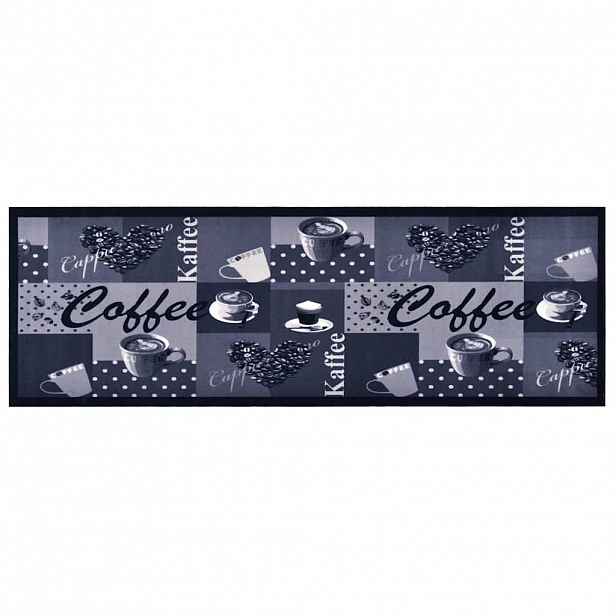 vidaXL Kuchyňský koberec pratelný Coffee modrý 45 x 150 cm