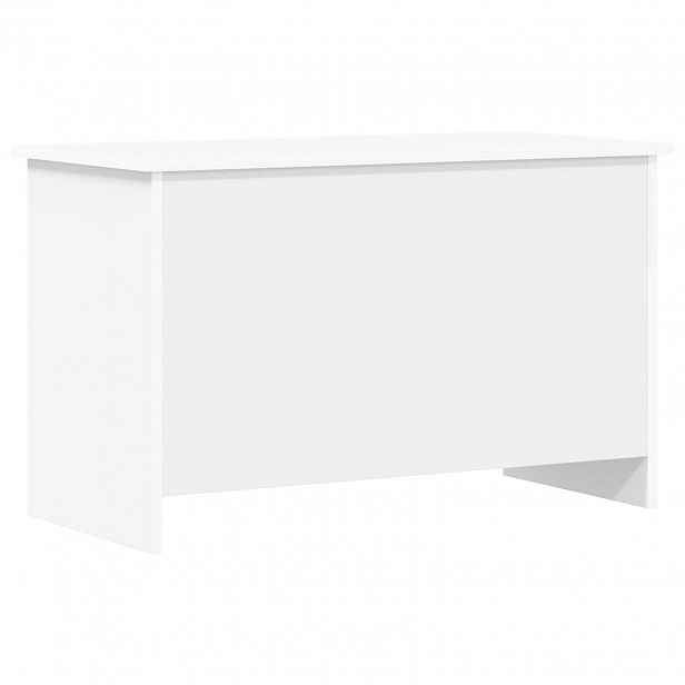 vidaXL Úložná truhla s úložištěm Bílá 80 x 40 x 50 cm Kompozitní dřevo