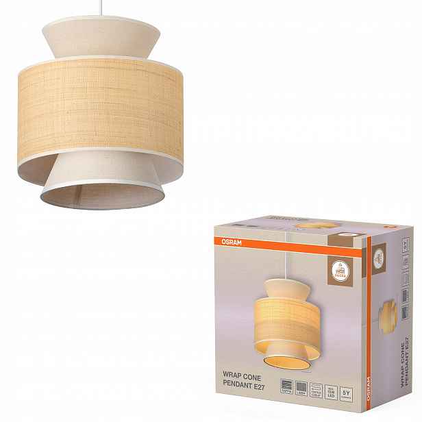 Závěsné Stropní Svítidlo Dekorativní závěs E27 Béžová Raffia Decor Wrap Osram