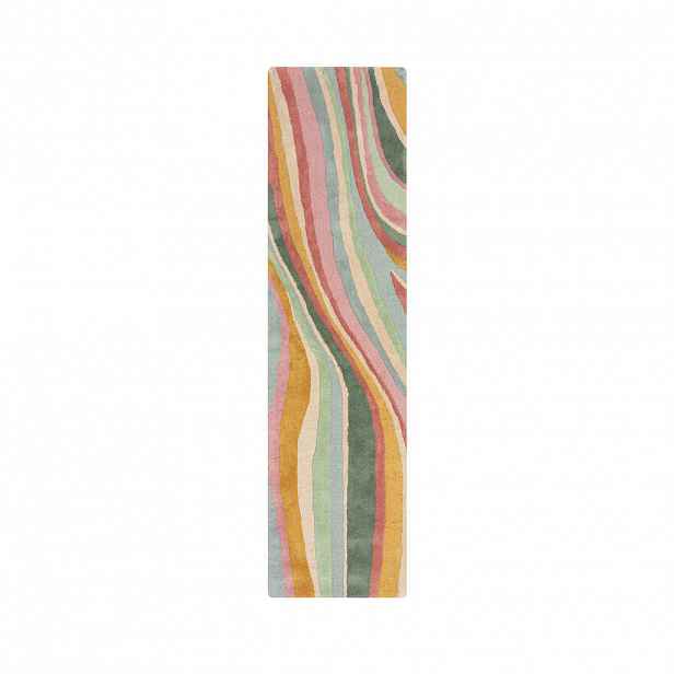 Flair Rugs BĚHOUN, 60/230 cm, zelená, růžová
