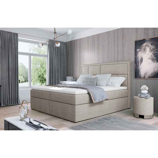 Manželská postel 180x200 OVARIO - béžová