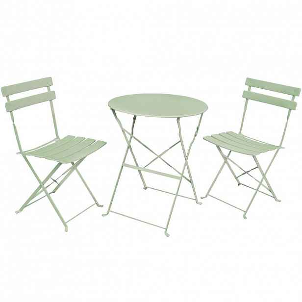 RAUMHIRSCH FURNITURE SKLÁDACÍ STŮL se skládacími židlemi, sada zelená 42/81/42