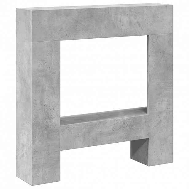 vidaXL Krbová obestavba betonově šedá 81 x 18 x 82 cm kompozitní dřevo