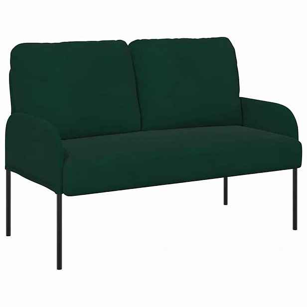 vidaXL Pohovky s polštářem 110cm Tmavě zelená Překližka