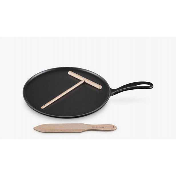 Le Creuset - Pánev na palačinky a stěrky, průměr 27 cm, noir mat 20136270000460