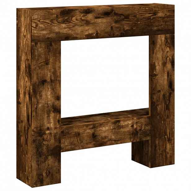 vidaXL Krbová obestavba kouřový dub 81 x 18 x 82 cm kompozitní dřevo