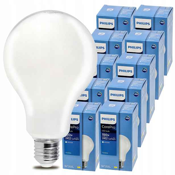10x Led žárovka E27 Philips 17,5 W 150 W 2452 lm 4000 k Premium Sada žárovek