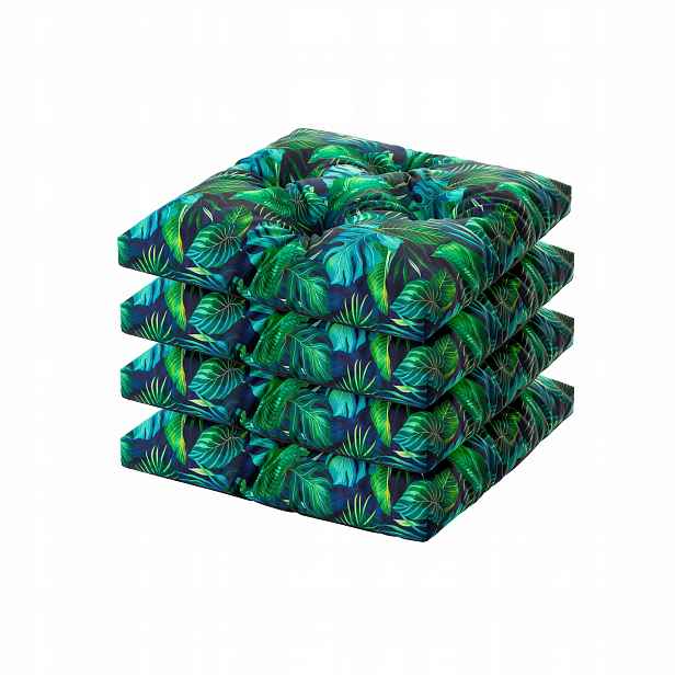 4x Polštář Zahradní Voděodolný Polštář na zahradní křeslo vázaný 45x45
