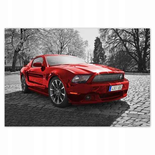 Plakáty 185x125 Červený Ford Mustang Usa
