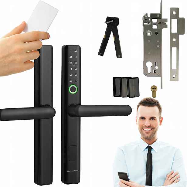 Elektronická Klika Chytrý Zámek Tloušťka Dveří 41 55 mm Rfid