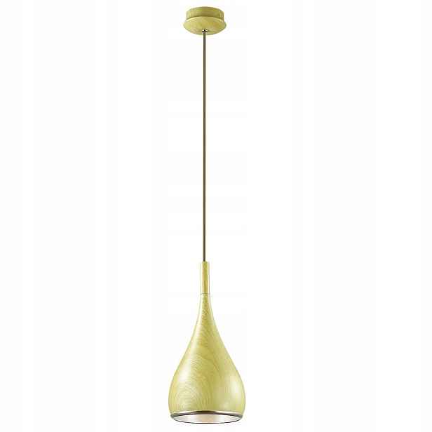 Závěsná lampa Italux Gemma je moderní dřevěná