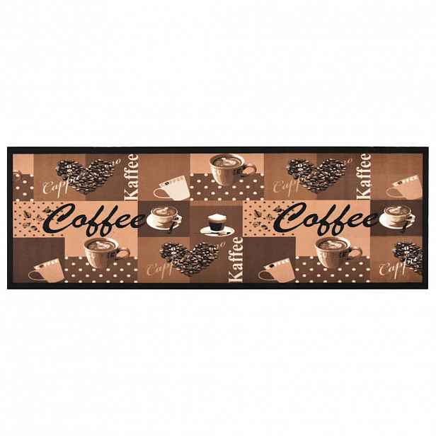 vidaXL Kuchyňský koberec pratelný Coffee hnědý 60 x 180 cm