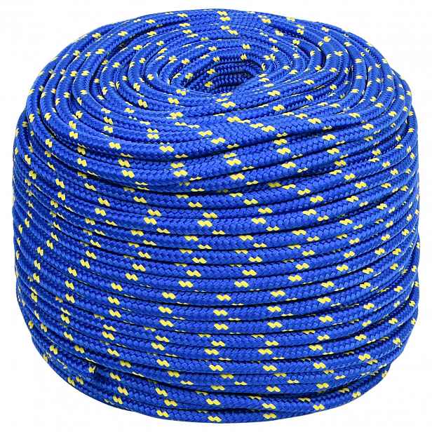 vidaXL Víceúčelové užitkové lano 8 mm 25 m Modrá PP