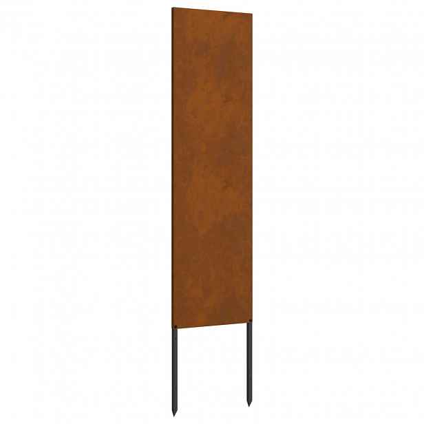 vidaXL Soukromí na zahradě Rezavá 32 x 140 cm Povětrnostně odolná ocel