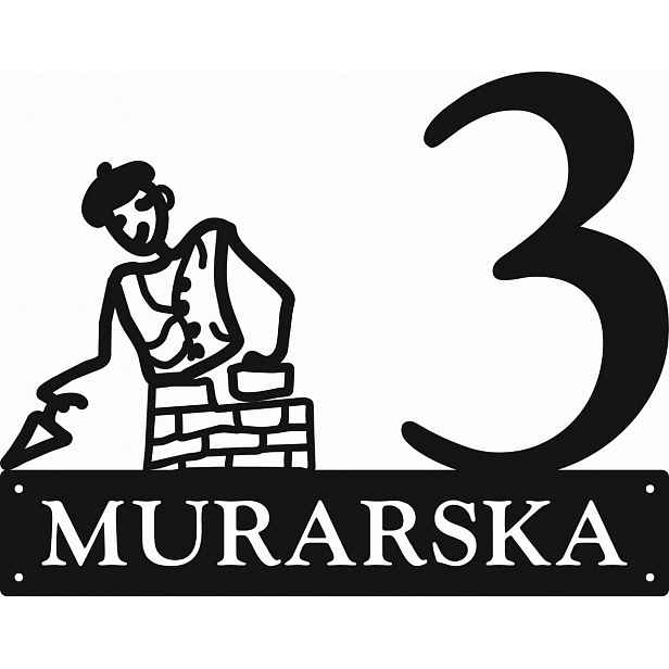 Číslo Na Dům 80 cm Tabule Adresa Ocel 2 mm Grafika 95