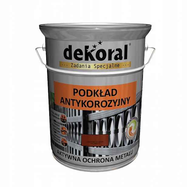 Dekoral podkladový nátěr proti korozi na kov červený oxidový 5L