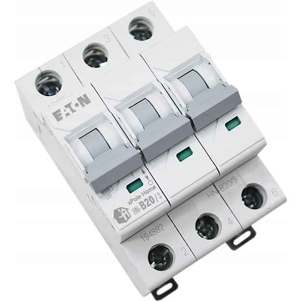 Nadproudový jistič Eaton HN-B6/3 6A 3P 6kA B 230V IP20 typ Ac 194878