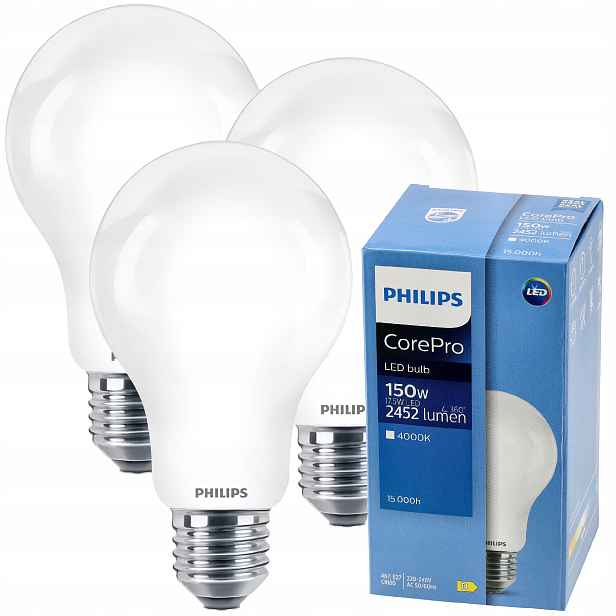 Philips Led žárovka E27 17,5W 150W 2452lm 4000K EyeComfort CorePro 3x