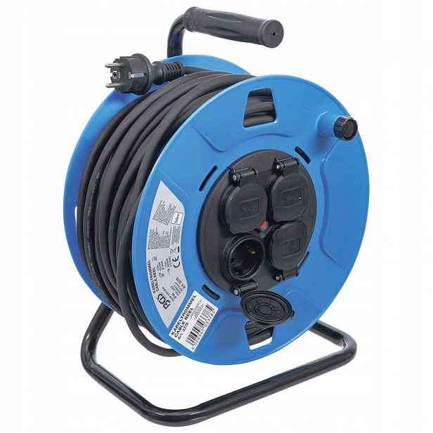 Prodlužovací Kabel bubnový 50 m 3x1,5 mm² 4 zásuvky s Ip uzávěrem 44 3500 W Bgs
