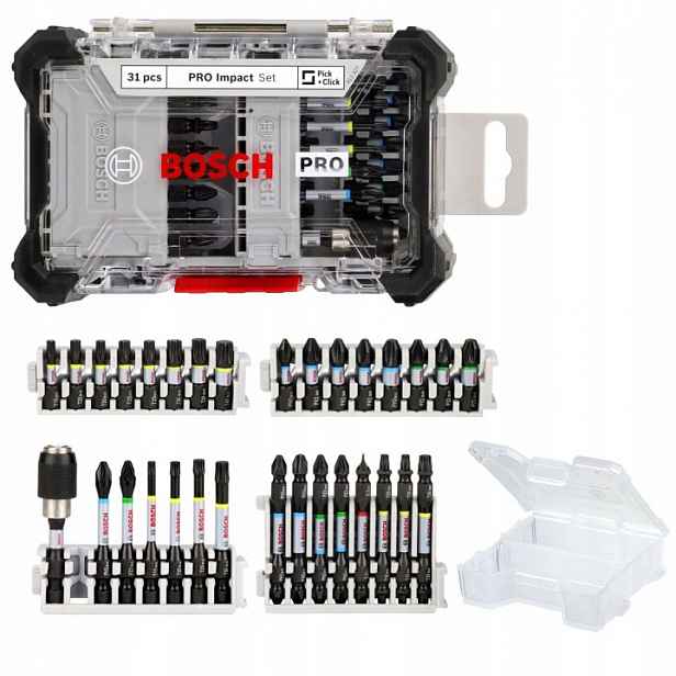 Sada Bitů Ph Pz Bosch Impact Control 31EL Úderové Pick Click 2608521U71