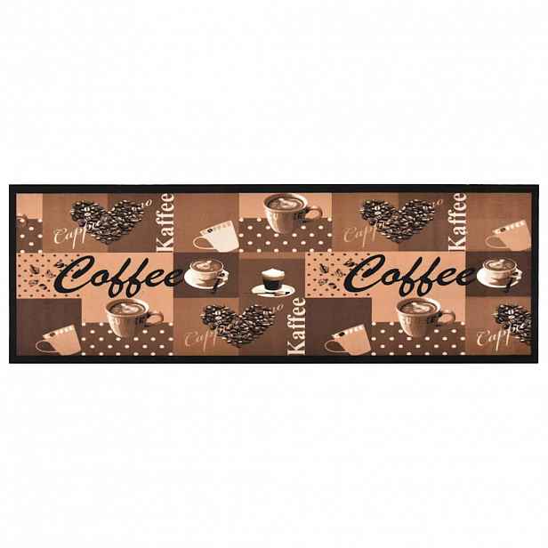 vidaXL Kuchyňský koberec pratelný Coffee hnědý 60 x 300 cm