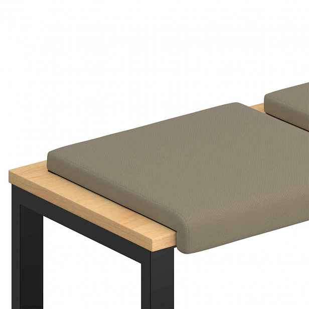vidaXL Polštář na lavici 2 ks Texturovaný samet Khaki Hloubka 35 cm