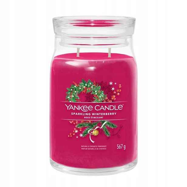 Yankee Candle Signature Large Jar Sparkling Winterberry Velká svíčka ve sklenici 567g
