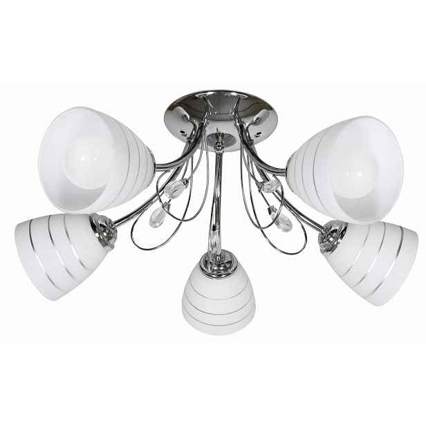 Candellux Lustr Simpli Chromový 5xE27 Stropní Svítidlo Stylové