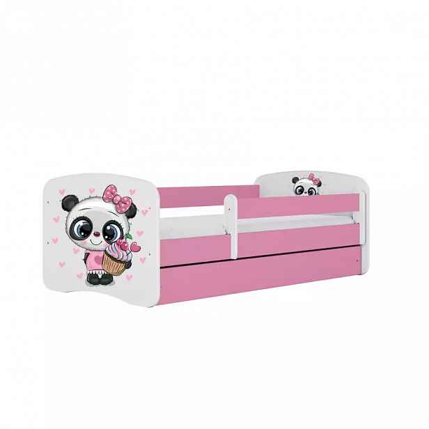 Dětská postel Babydreams+M růžová 70x140 Panda