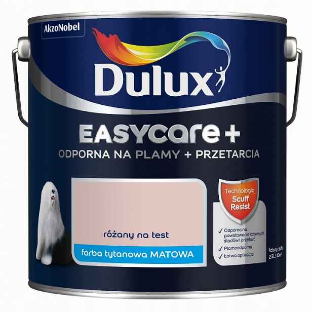 Dulux Barva Latexová Barva Easycare+ 2,5L Růžová Na Testování