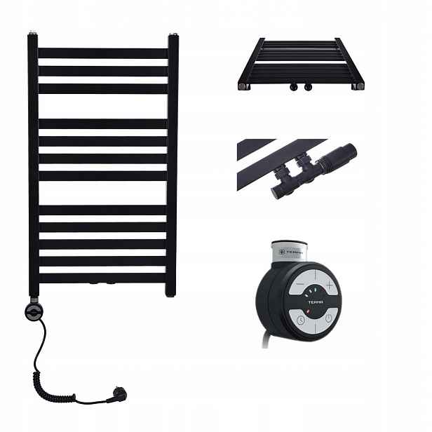 Elektrický koupelnový radiátor Vinolli Vario 950 x 530 mm 600 W černý