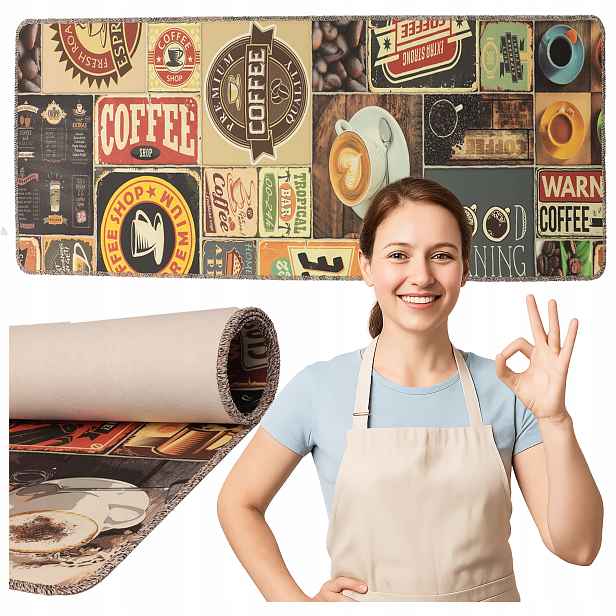 Koberec Běhoun do kuchyně Protiskluzová Pvc podlahová krytina Linoleum Gumolit 90 x 200 cm