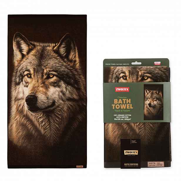 Lovecký bavlněný ručník Zwoltex rozměr: 50x100 cm 600 g vzor Vlk