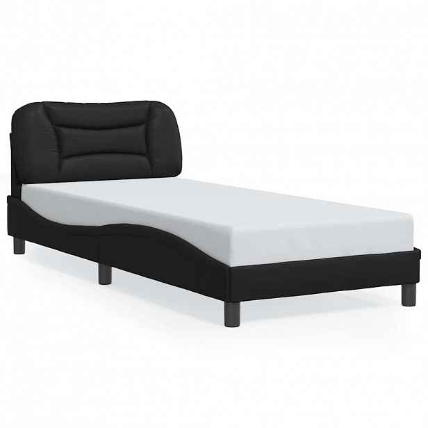 vidaXL Rám postele bez matrace Hvar černý 80 x 200 cm umělá kůže