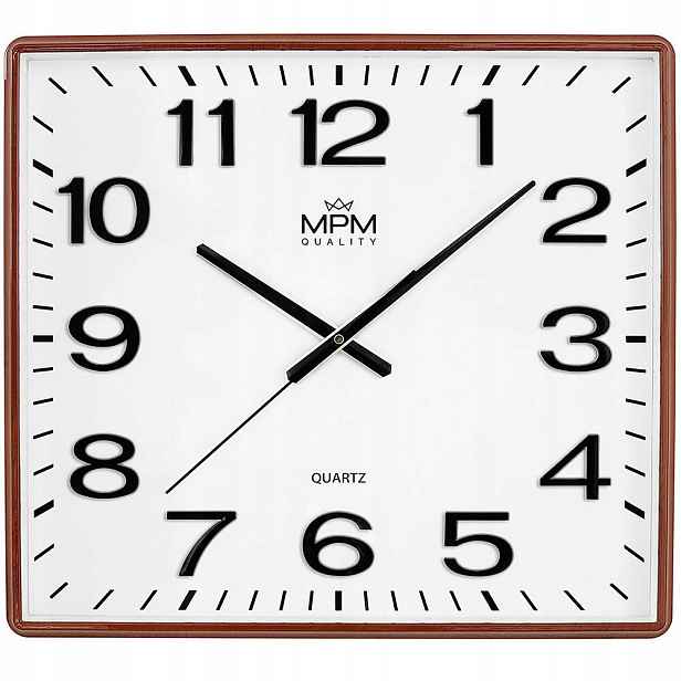 Velký Obdélníkový Klasický Čitelný Nástěnný Hodinový Stroj Mpm E01.4225.50 50x45 cm