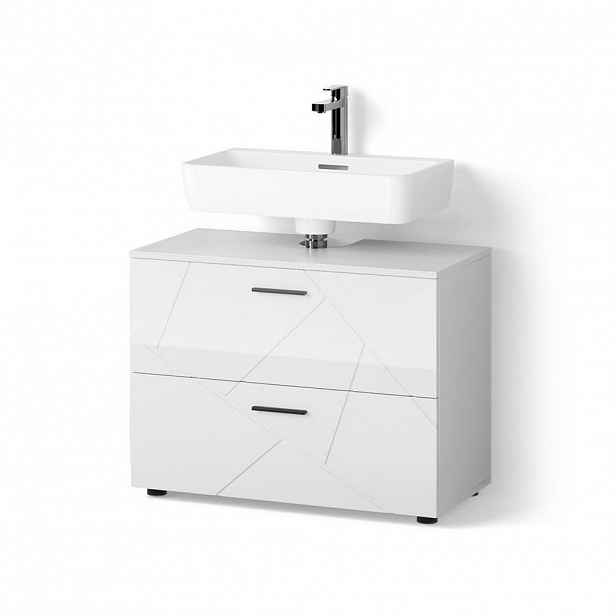 Livinity® DOLNÍ SKŘÍŇKA POD DŘEZ Ronco Bílá vysoký lesk 80 x 58.6 cm