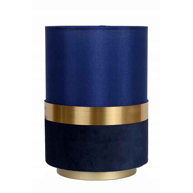 Lněná stolní lampa s modrým stínidlem, tuba E14 Extravaganza Tusse Lucide