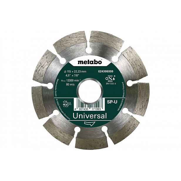 Metabo - Diamantový řezný kotouč na běžné stavební materiály 115 x 22,23 mm 624306000